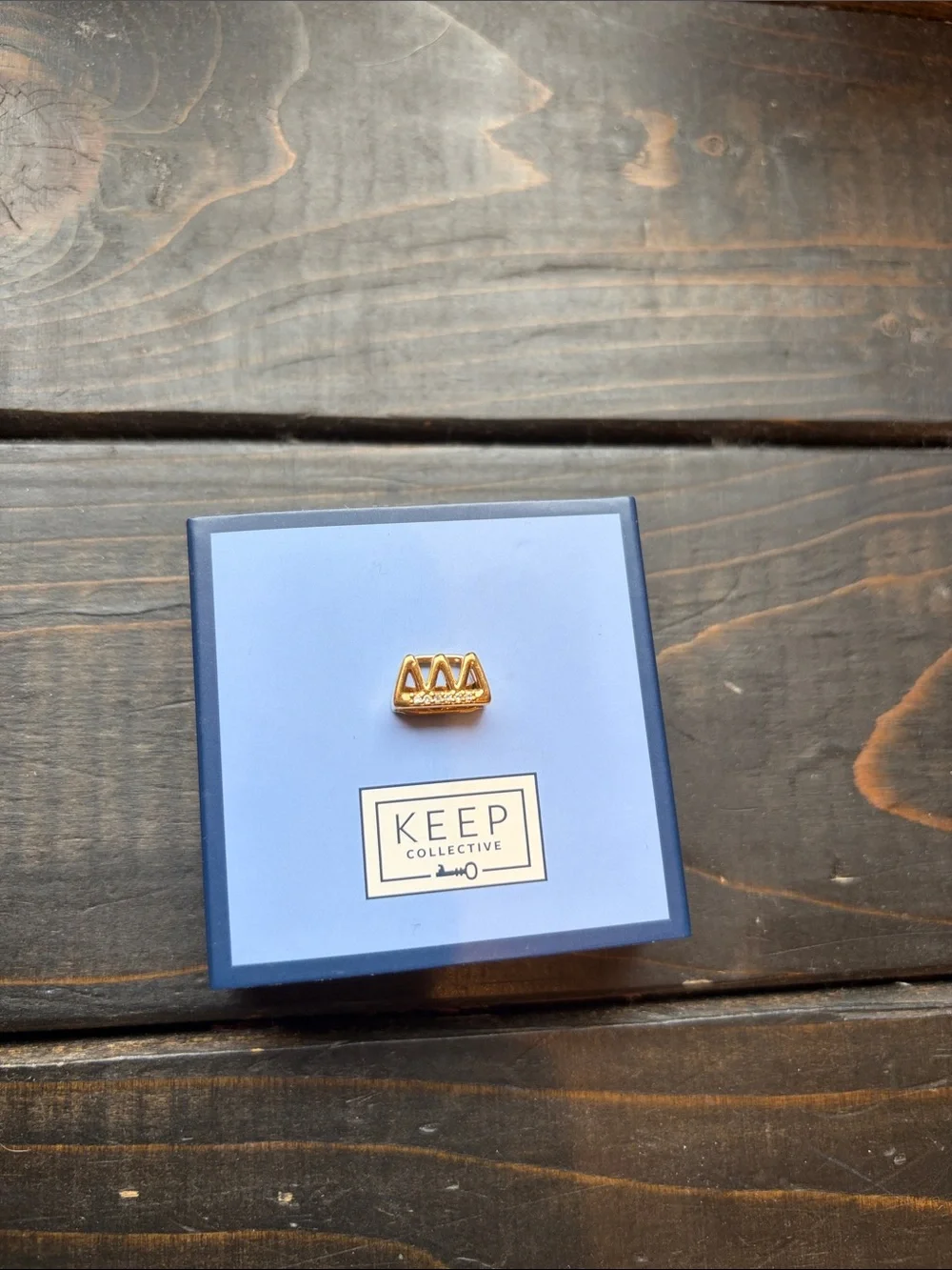 KEEP Collective Gold Pave Crown Charm